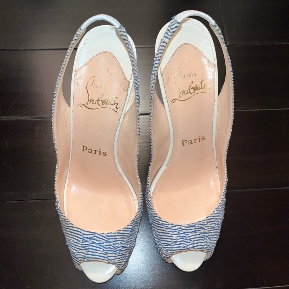 Seersucker Christian Louboutin heels size 37
